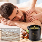 MELONY Massage Oil Candle for Pure Relaxation- 8.1 oz- Moisturizing Essential - Image 3