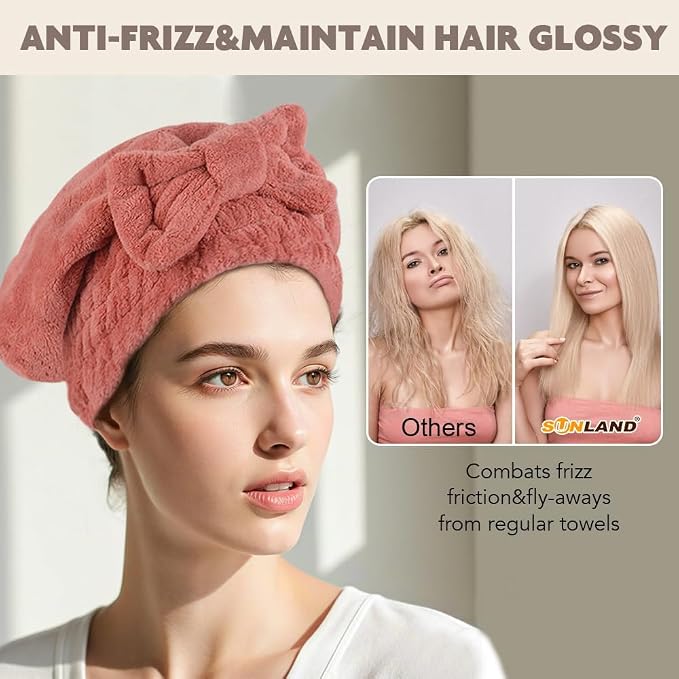 SUNLAND Large Microfiber Hair Drying Caps - Image 7