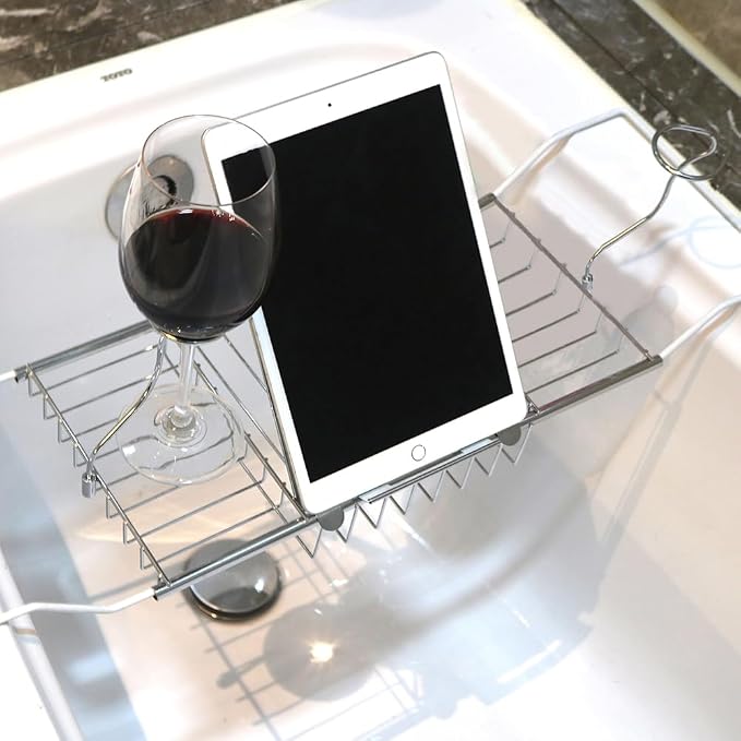 BDL Bathtub Caddy Tray Expandable Bath Tub Table by BDL