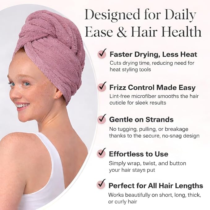 Luxury Microfiber Hair Towel Wrap - Image 3