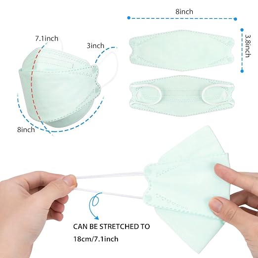 Borje KN95 Face Masks 50 Pack, Breathable Comfortable and Disposable KN95 Mask - Image 5