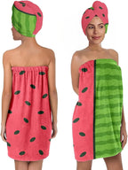 Watermelon Towel Wrap for Women by QIULIBMH