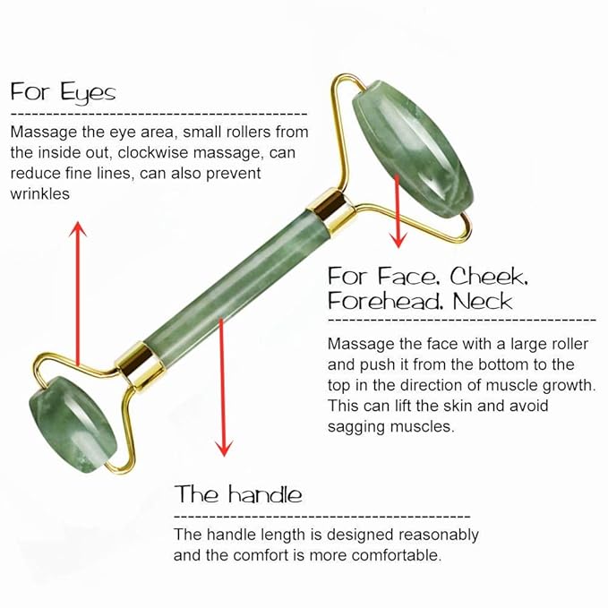 Ysrisny Gua Sha Facial Tools Jade Roller - Image 6