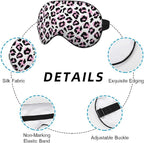Leopard Eye Mask Sleeping Mask Pink Black Leopard Print Animal Sleep Masks - Image 3