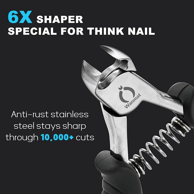 Wanmat Toenail Clippers, Professional Thick & Ingrown Nail Clippers - Image 6