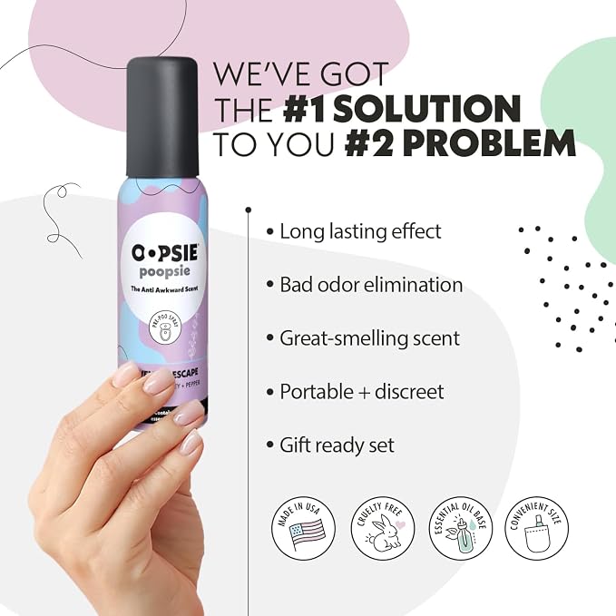 Oopsie Poopsie Toilet Spray, Travel Essentials, Each Up to 300 Uses, On-The-Go - Image 2