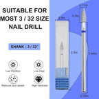 Diamond Nail Drill Bits Efile Cuticle Drill Bit Nail Buffer Bit Russian - Image 2