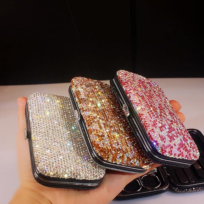 Bling Rhinestone Manicure Set Nail Clippers Pedicure Kit-8 Pieces, Stainless - Image 6