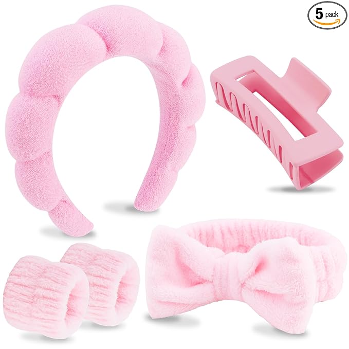 VELSCRUN Spa Headbands for Wash Face, Makeup Headband, Facial Skincare Headbands by VELSCRUN