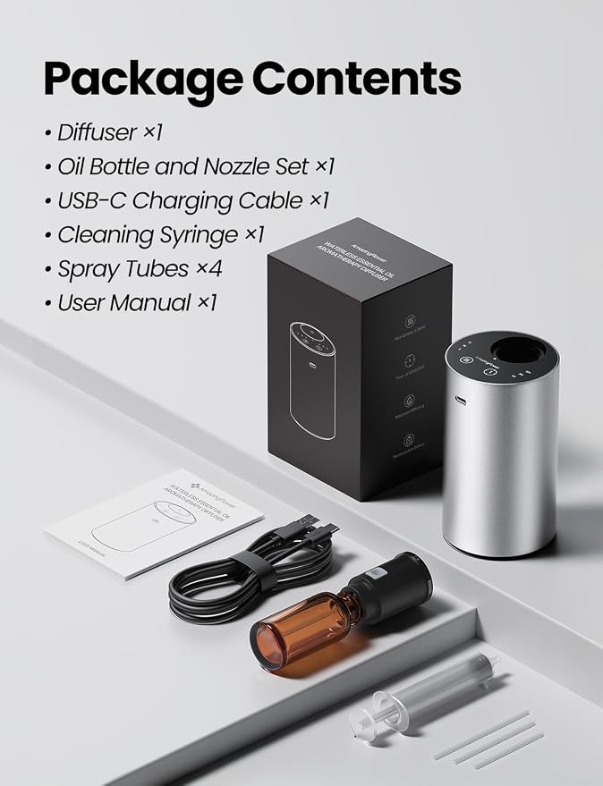 Waterless Essential Oil Diffuser, Rechargeable Scent Diffusers - Image 9