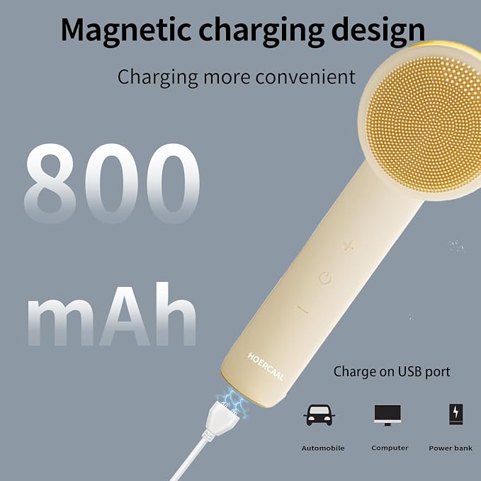 Facial Cleansing Brush Electric – Rechargeable Silicone Face Scrubber, - Image 2