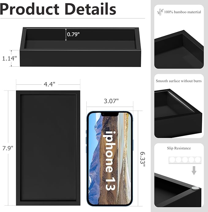 ZHWS Small Bathroom Vanity Tray - Image 5