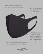 Virtue Code Second Skin Cloth Face Mask Pack. 4 Buttery Soft Masks Washable - Image 4