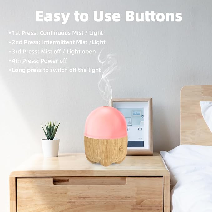 SEEDSEEL 150ML Rechargeable Battery Essential Oil Diffuser, Portable Cordless - Image 6