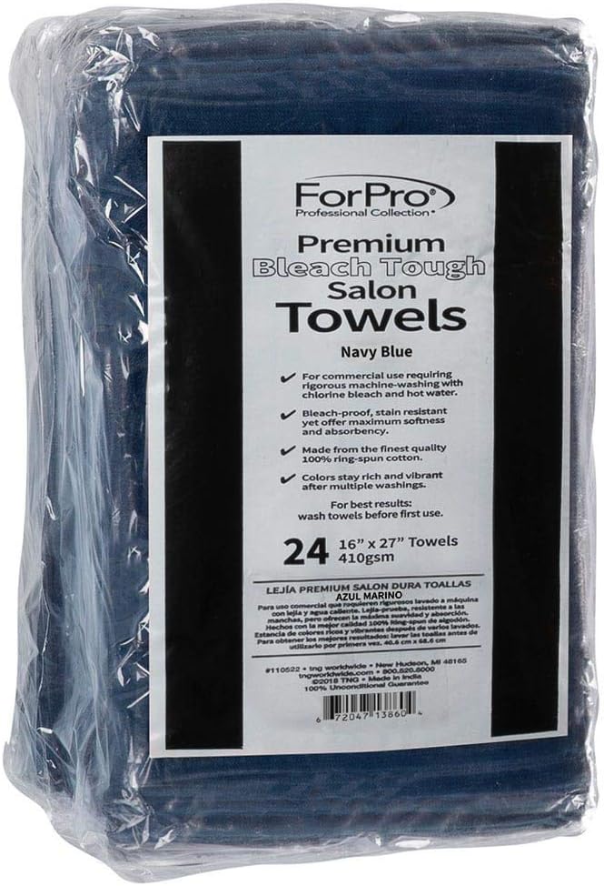 ForPro Professional Collection Premium Bleach Tough Salon Towels, 100% Cotton - Image 2
