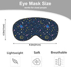 Space Planets Sleep Mask Eye Mask Comets Constellations Stars Night Sky - Image 2