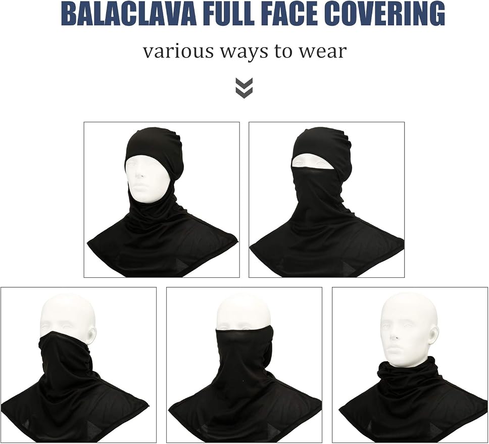 SATINIOR 3 Piece Balaclava Face Cover Sun Protection Neck Cover Summer - Image 2