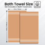 Infinitee Xclusives 100% Cotton Luxury Bath Towels Set of 2 - Image 3