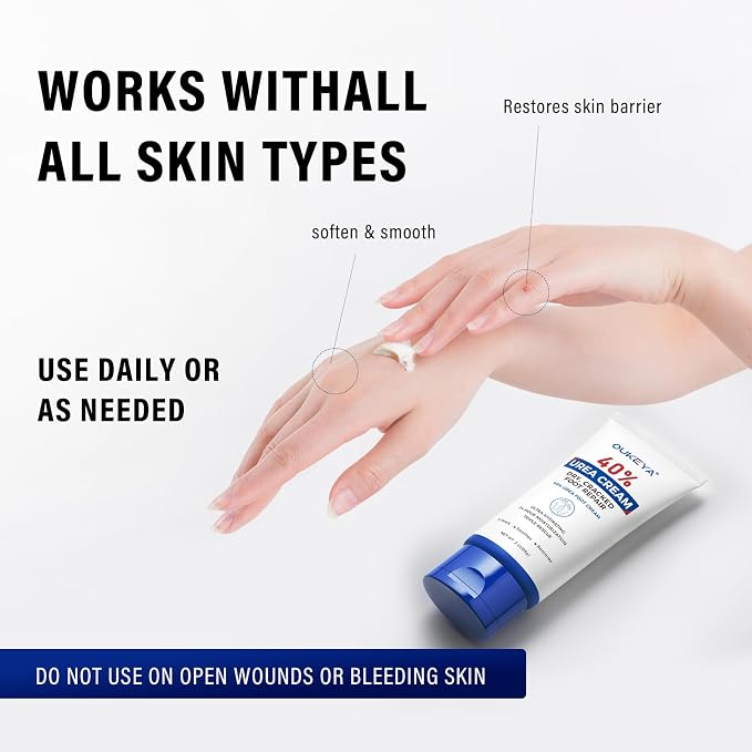 OUKEYA Urea Cream 40 Percent Tube 3 Oz, Foot & Hand Cream - Image 8