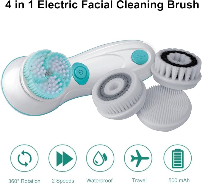 Facial Cleansing Brush, Electric Face Scrubber - Image 2