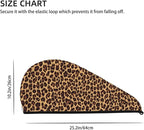 Leopard Hair Towel Wrap Microfiber Fast Drying Hair Turban - Image 4