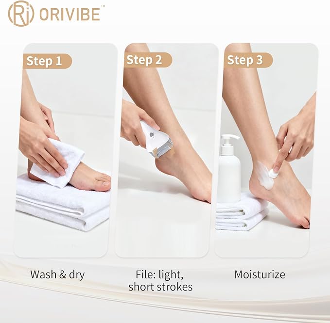 Electric Callus Remover for Feet – 2 Speeds, Fine & Coarse Rollers, USB-C - Image 3