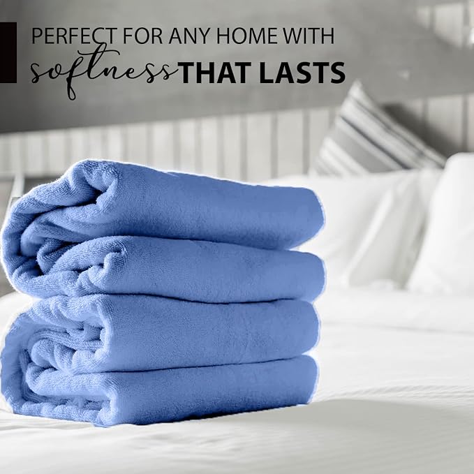KAHAF COLLECTION 100% Cotton Bath Towels, 24x48 Pack of 6 Towels, Quick Dry - Image 2