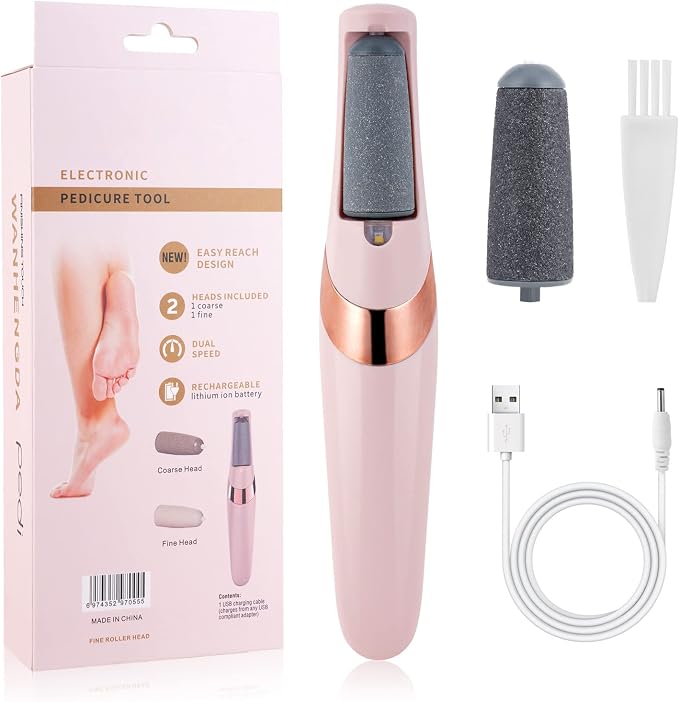 AOOWU Electric Foot File, USB Rechargeable Feet Callus Remover - Image 8