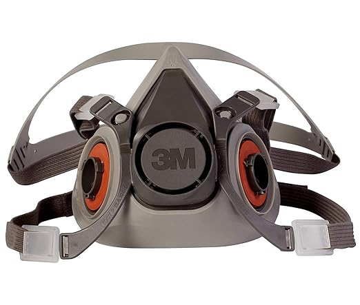 3M Half Facepiece Reusable Respirator 6200, Four-Point Harness, Comfortable Fit by 3MAutomotive