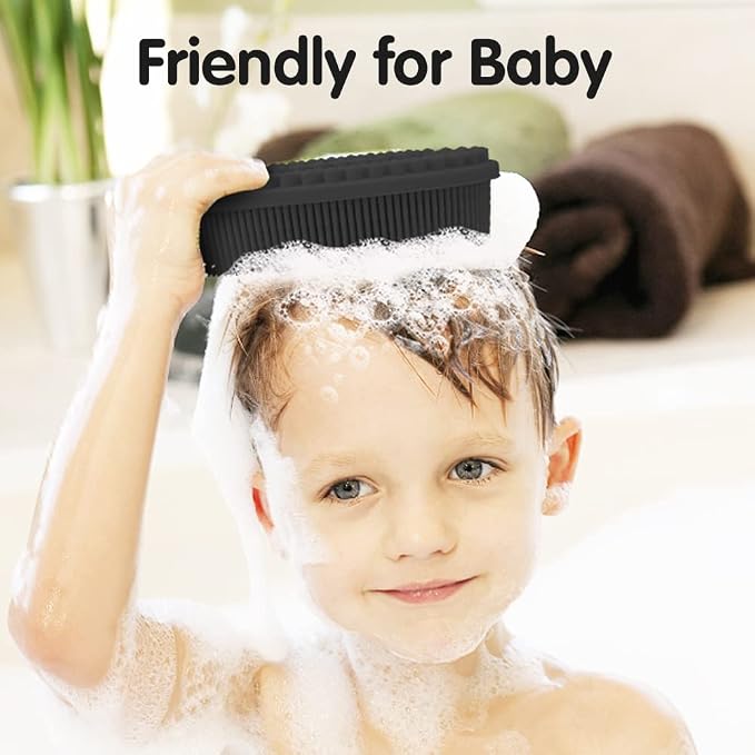 3 Pack Silicone Body Scrubber, Soft Silicone Loofah Exfoliating Body Scrubber - Image 6