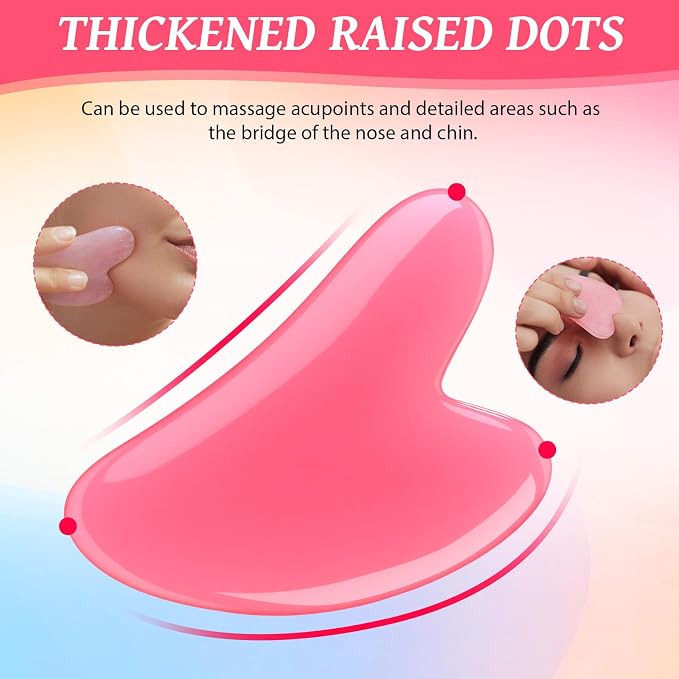 100 Pcs Gua Sha Facial Tools Bulk Resin Gua Sha Massage Tool Heart Shaped - Image 4