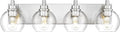 Bathroom Light Fixtures, 4 Light Brushed Nickel Vanity Light, 26 Inch Modern by Metwet