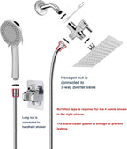 NearMoon Filtered Shower Head, High Pressure 8″Square, 5 settings Handheld Rain - Image 6
