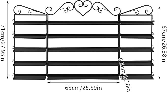 5 Tiers Wall-Mounted Nail Polish Storage Rack, Nail Polish Bottle Holder - Image 3