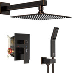 SR SUN RISE Oil Rubbed Bronze Shower System 12 Inches Brass Bathroom Luxury by SRSUNRISE
