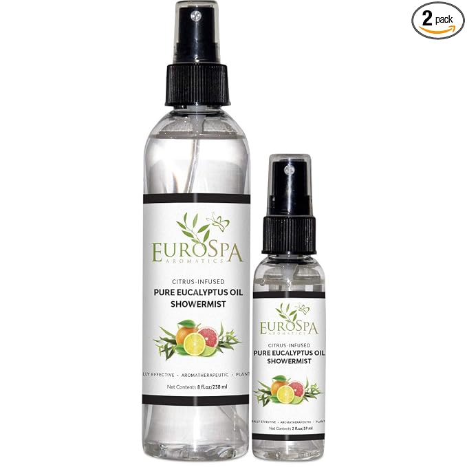 EuroSpa Aromatics Pure Eucalyptus Oil ShowerMist and Steam Room Spray, by EuroSpa+Aromatics