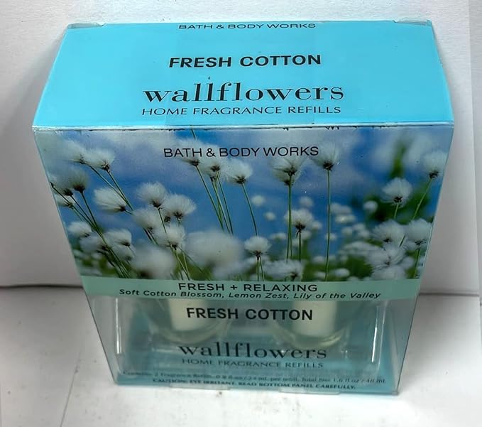 Bath & Body Works Wallflowers Home Fragrance Refill Bulbs Fresh Cotton 2 Pack - Image 2