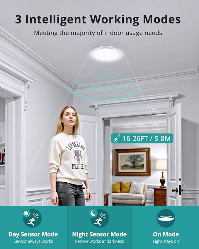 wowatt Battery Operated Ceiling Light Rechargeable Ceiling Lights - Image 5