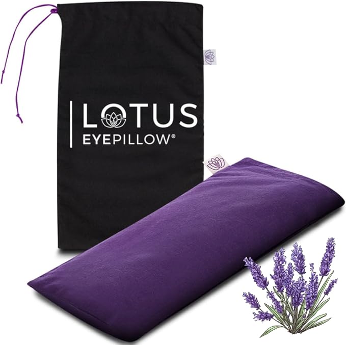 Lotus Weighted Lavender Eye Pillow – Purple Eye Mask by NolavaDesigns