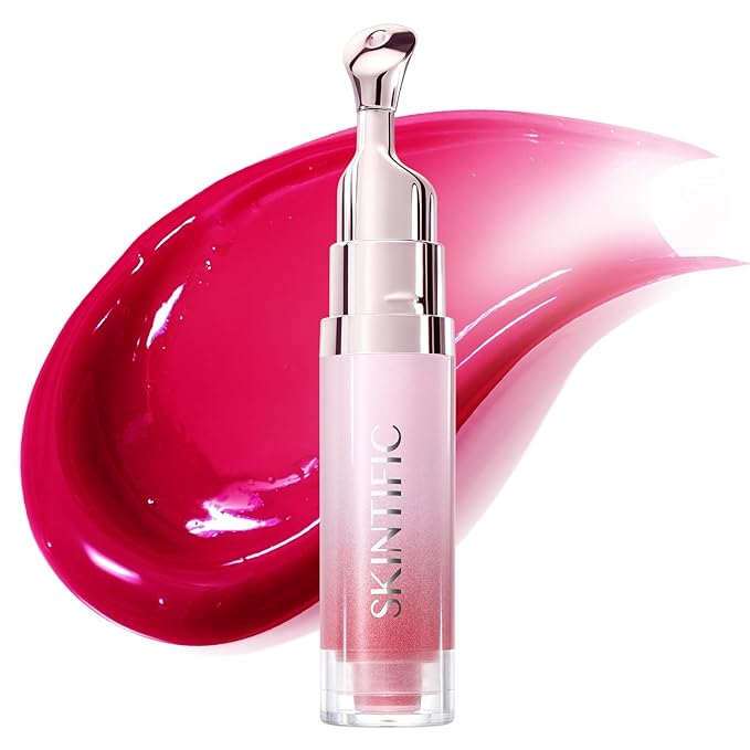 SKINTIFIC Peptide Brightening Lip Serum, Hydrating & Plumping Tinted Lip Gloss by SKINTIFIC