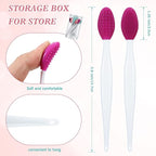Patelai 24 Pcs Lip Scrub Brush Silicone Lip Scrubber Exfoliator - Image 3
