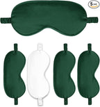 Sleep Masks 5PACK Silk Eyes Cover Satin Eye Mask Silky Blackout Soft Blindfold by WJingYiJia