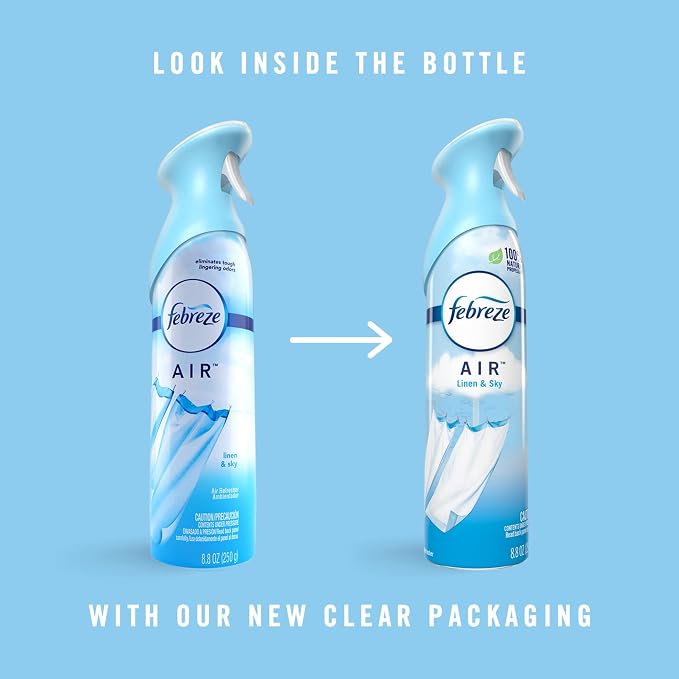 Febreze® Odor-Fighting Air Fresheners, Linen Sky™, 8.8 Oz, Carton Of 6 - Image 5