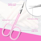 CGBE Cuticle Scissors Extra Fine Curved Blade, Super Slim Manicure Scissors - Image 3