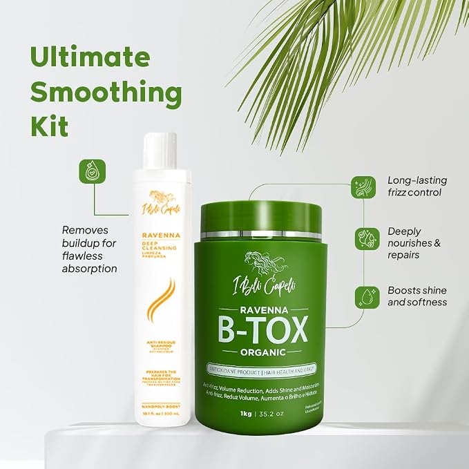 I Belli Capelli Ravenna Organic B-tox Hair Treatment Kit- 1kg/35.02 oz Hair - Image 2