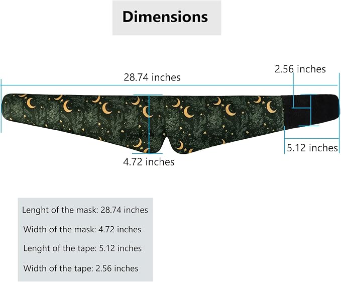 ALASKA BEAR Wraparound Style Silk Eye Mask, Big Wide Headband and Large - Image 5