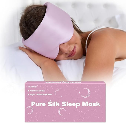 100% Mulberry Silk Sleep Mask for Women & Men Beauty Sleep, Adjustable by outtip