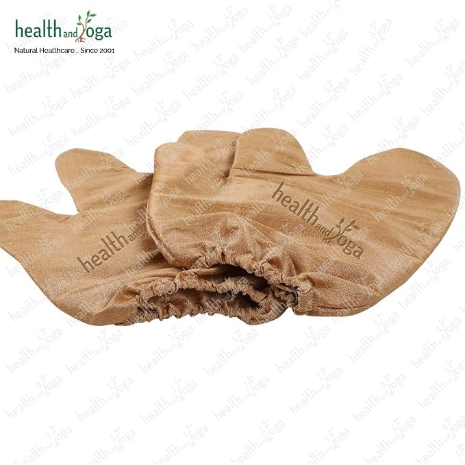 HealthAndYoga™ Silk Garshana Ayurvedic Massage Gloves - Image 7