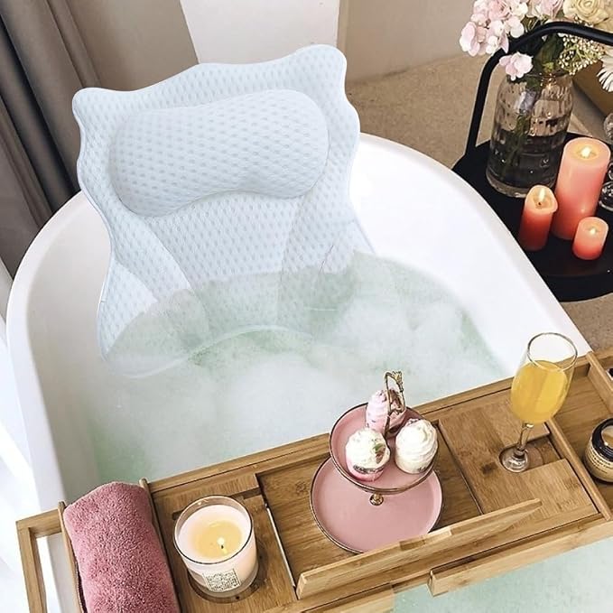 Bath Pillow, Ergonomic Bathtub Pillows - Image 4