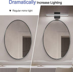 Black Bathroom Vanity Lights 16 Inch LED Lights Over Mirror - Image 9